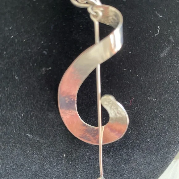 Vintage Modernist .925 Sterling Necklace - Picture 4 of 13